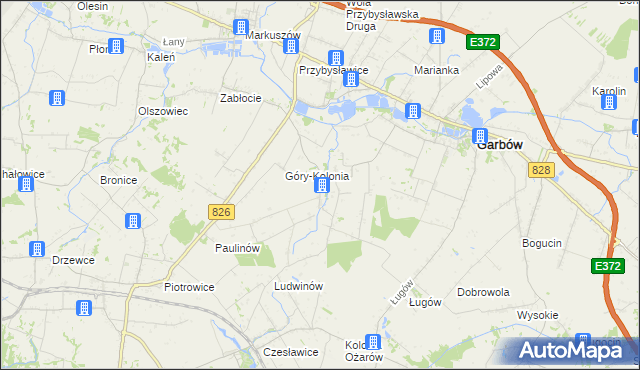 mapa Gutanów, Gutanów na mapie Targeo