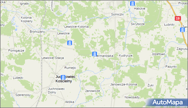 mapa Hermanówka, Hermanówka na mapie Targeo