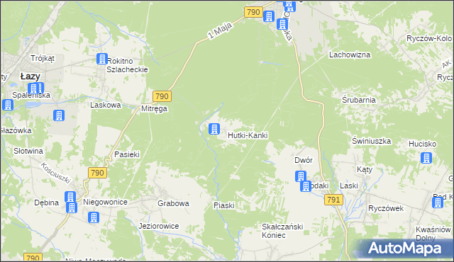 mapa Hutki-Kanki, Hutki-Kanki na mapie Targeo