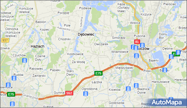 mapa Iskrzyczyn, Iskrzyczyn na mapie Targeo