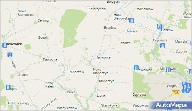 mapa Jajkowice, Jajkowice na mapie Targeo