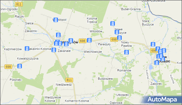 mapa Jakówki, Jakówki na mapie Targeo