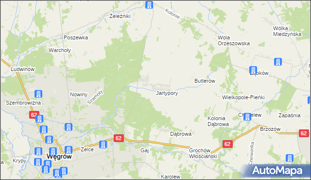 mapa Jartypory, Jartypory na mapie Targeo