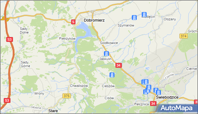mapa Jaskulin, Jaskulin na mapie Targeo