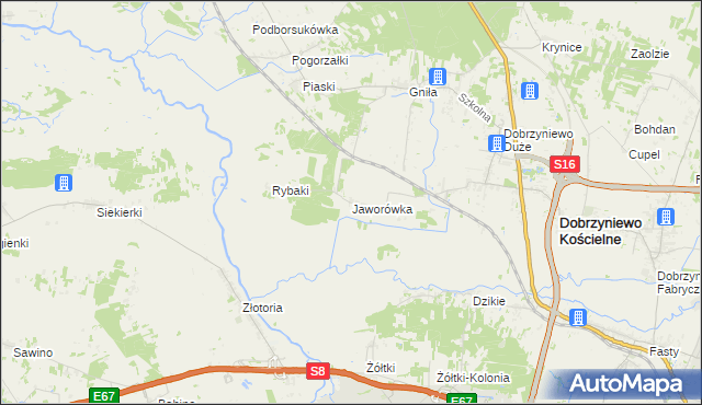 mapa Jaworówka, Jaworówka na mapie Targeo