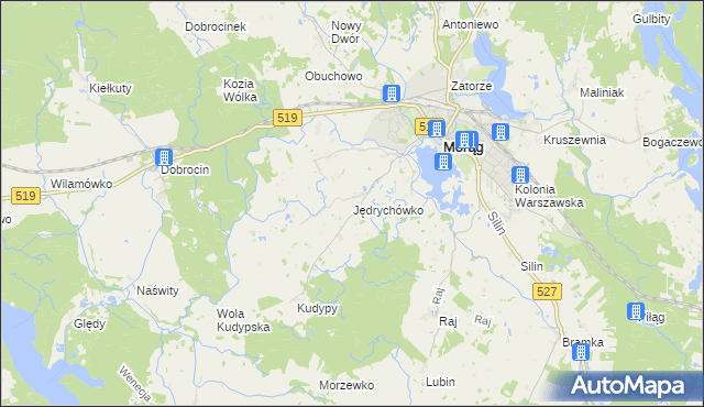 mapa Jędrychówko, Jędrychówko na mapie Targeo