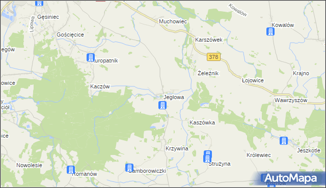 mapa Jegłowa, Jegłowa na mapie Targeo