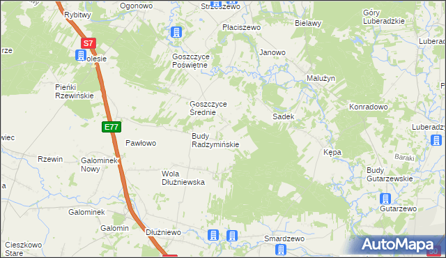 mapa Jesionka gmina Baboszewo, Jesionka gmina Baboszewo na mapie Targeo