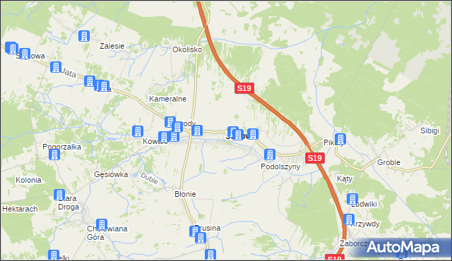 mapa Jeżowe, Jeżowe na mapie Targeo