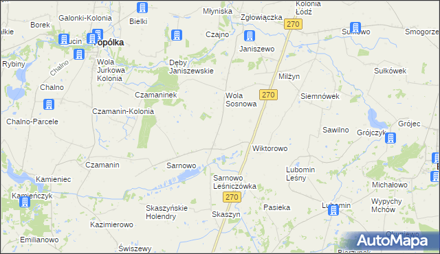 mapa Józefowo gmina Lubraniec, Józefowo gmina Lubraniec na mapie Targeo