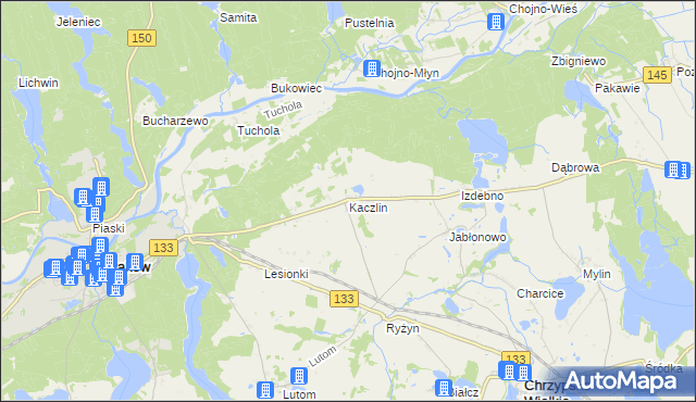 mapa Kaczlin, Kaczlin na mapie Targeo