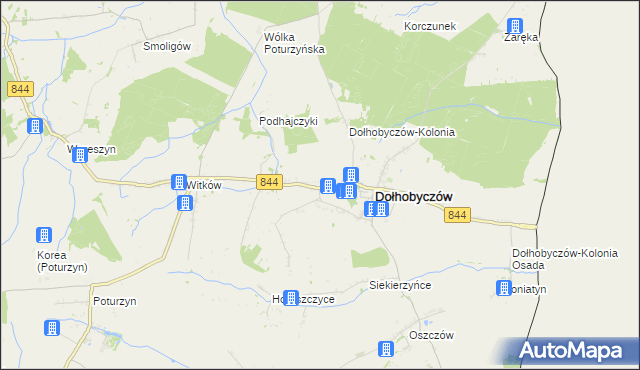 mapa Kadłubiska gmina Dołhobyczów, Kadłubiska gmina Dołhobyczów na mapie Targeo