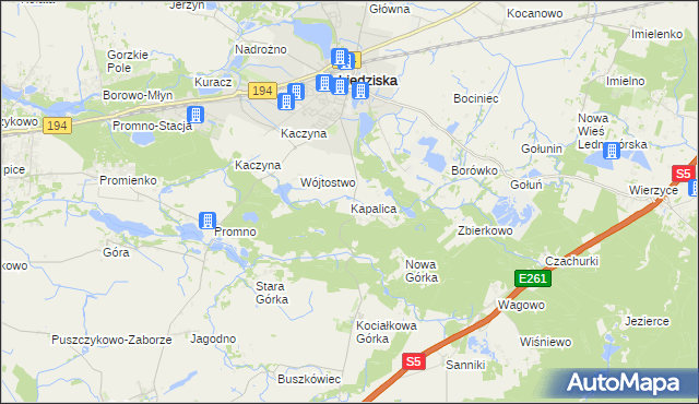 mapa Kapalica, Kapalica na mapie Targeo
