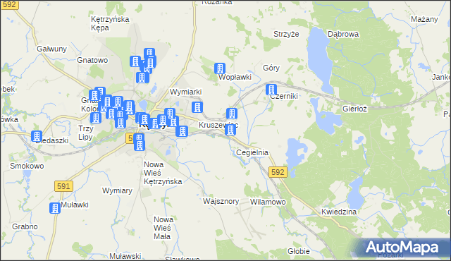 mapa Karolewo gmina Kętrzyn, Karolewo gmina Kętrzyn na mapie Targeo