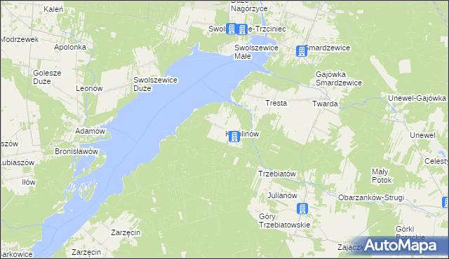 mapa Karolinów gmina Tomaszów Mazowiecki, Karolinów gmina Tomaszów Mazowiecki na mapie Targeo