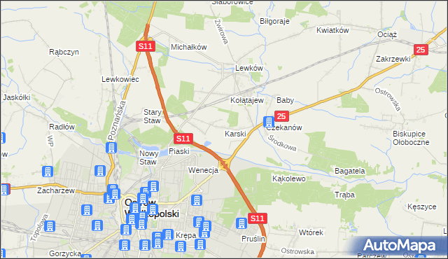 mapa Karski, Karski na mapie Targeo