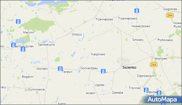 mapa Kasprowo, Kasprowo na mapie Targeo