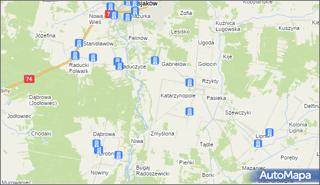 mapa Katarzynopole, Katarzynopole na mapie Targeo