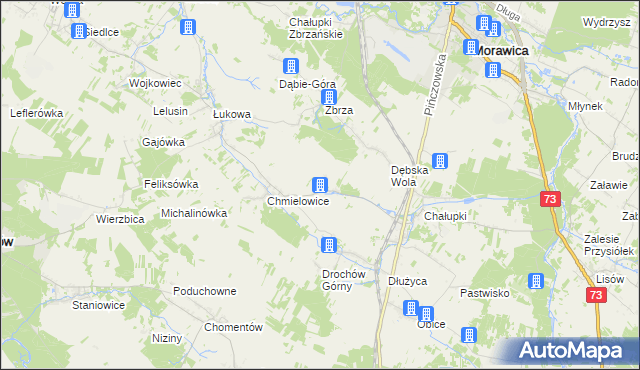mapa Kawczyn gmina Morawica, Kawczyn gmina Morawica na mapie Targeo