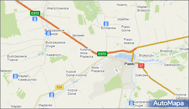 mapa Kębłów gmina Piaski, Kębłów gmina Piaski na mapie Targeo