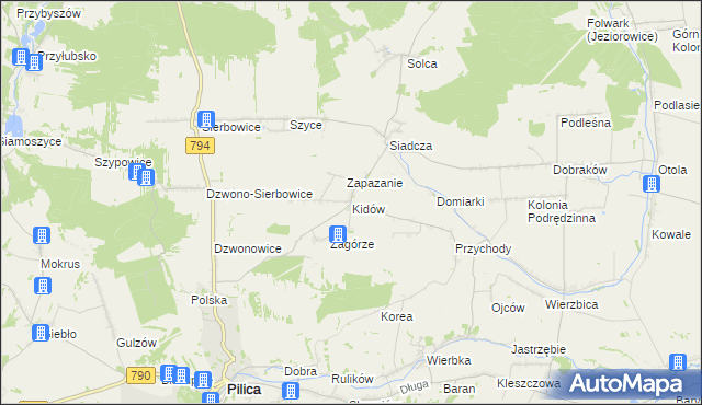 mapa Kidów, Kidów na mapie Targeo