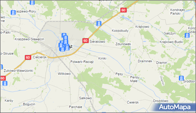 mapa Kiniki, Kiniki na mapie Targeo