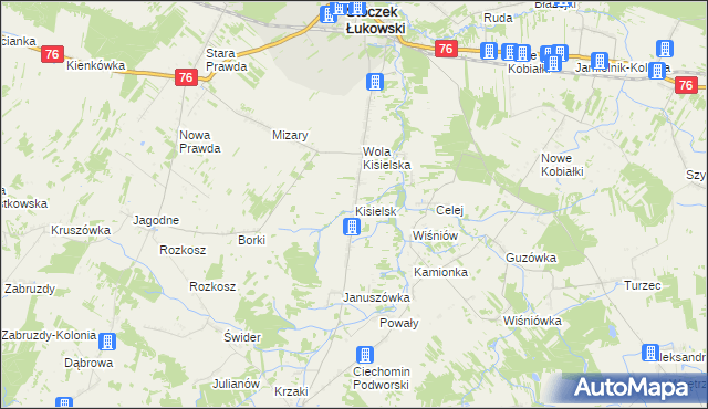 mapa Kisielsk, Kisielsk na mapie Targeo