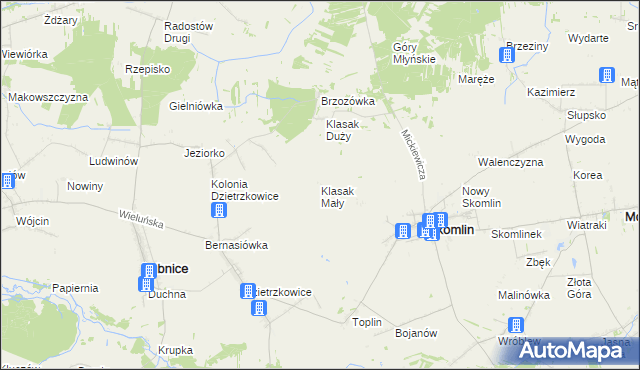 mapa Klasak Mały, Klasak Mały na mapie Targeo