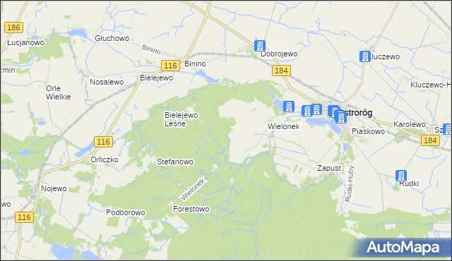 mapa Klemensowo, Klemensowo na mapie Targeo