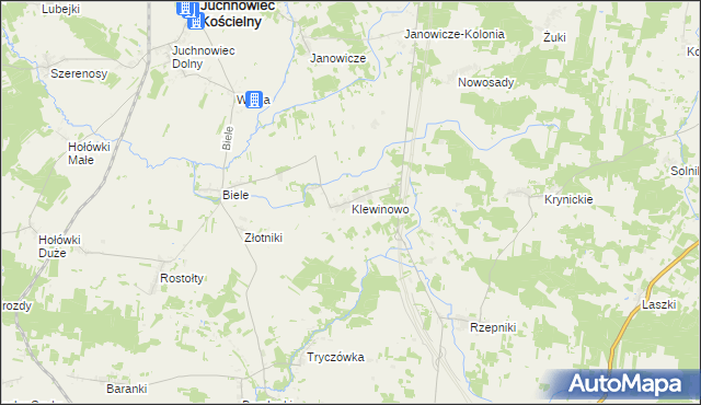 mapa Klewinowo, Klewinowo na mapie Targeo