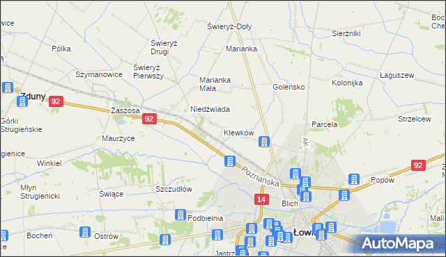 mapa Klewków, Klewków na mapie Targeo