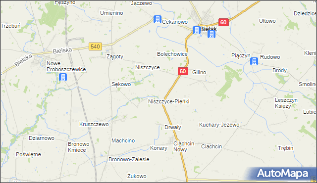 mapa Kłobie, Kłobie na mapie Targeo