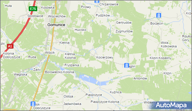 mapa Kocierzowy, Kocierzowy na mapie Targeo