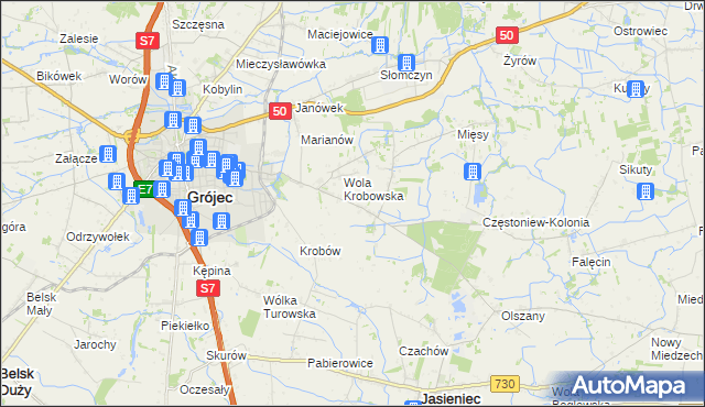 mapa Kociszew gmina Grójec, Kociszew gmina Grójec na mapie Targeo