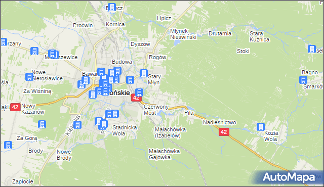 mapa Koczwara, Koczwara na mapie Targeo