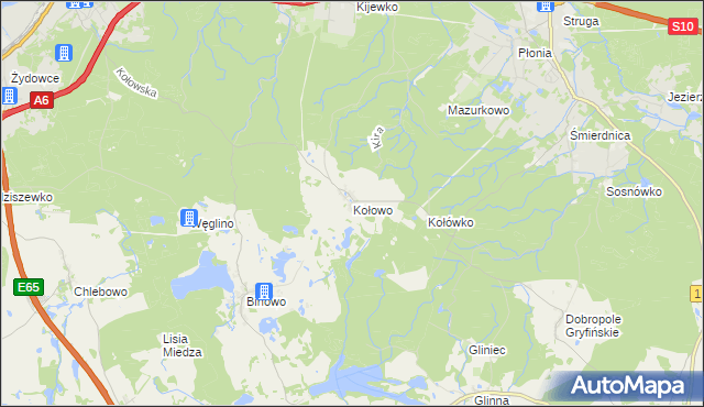 mapa Kołowo, Kołowo na mapie Targeo