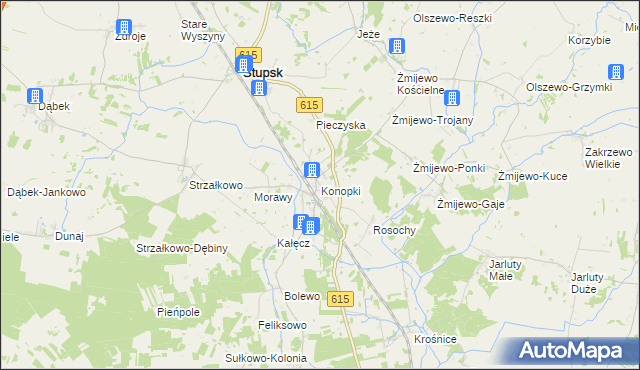 mapa Konopki gmina Stupsk, Konopki gmina Stupsk na mapie Targeo