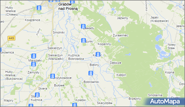 mapa Kopeć, Kopeć na mapie Targeo