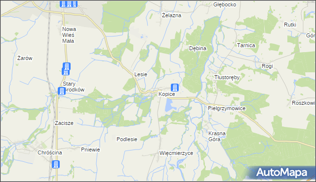 mapa Kopice gmina Grodków, Kopice gmina Grodków na mapie Targeo