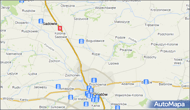 mapa Kornacice, Kornacice na mapie Targeo