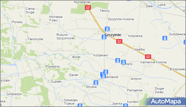 mapa Korzekwin, Korzekwin na mapie Targeo