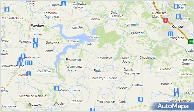 mapa Kotarszyn, Kotarszyn na mapie Targeo