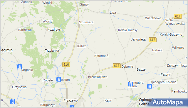 mapa Kotermań, Kotermań na mapie Targeo