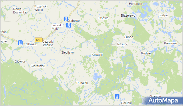 mapa Kowalki gmina Gołdap, Kowalki gmina Gołdap na mapie Targeo