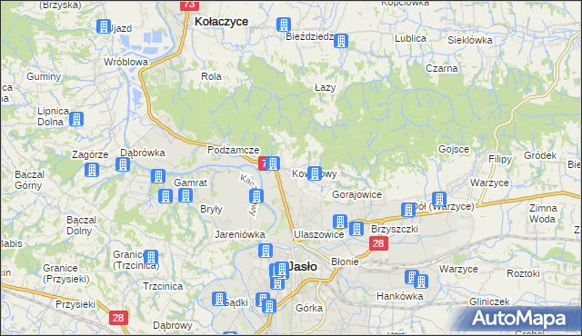 mapa Kowalowy, Kowalowy na mapie Targeo