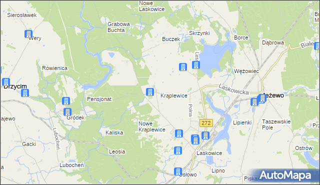 mapa Krąplewice, Krąplewice na mapie Targeo