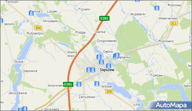 mapa Krąplewo, Krąplewo na mapie Targeo