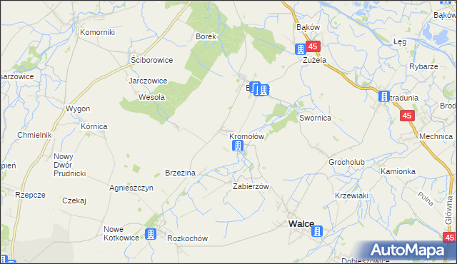 mapa Kromołów, Kromołów na mapie Targeo