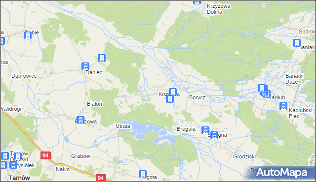 mapa Krośnica gmina Izbicko, Krośnica gmina Izbicko na mapie Targeo