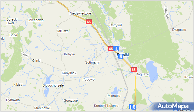 mapa Krupin gmina Prostki, Krupin gmina Prostki na mapie Targeo